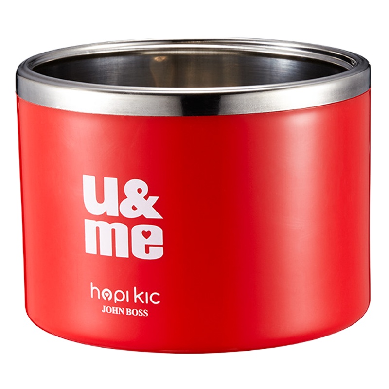 JOHN BOSS快乐厨房双层手提餐盒 HK-FH02 优质不锈钢+PP红色