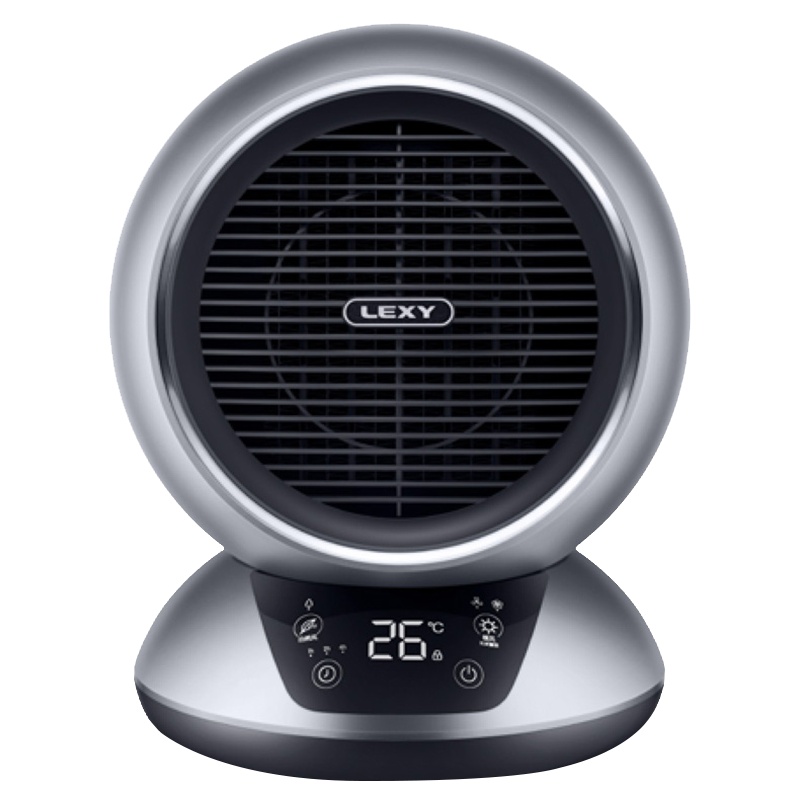 莱克(LEXY)暖风机电暖器电暖气 办公室卧室家用取暖器电暖风台式 冷暖两用NF301 银色