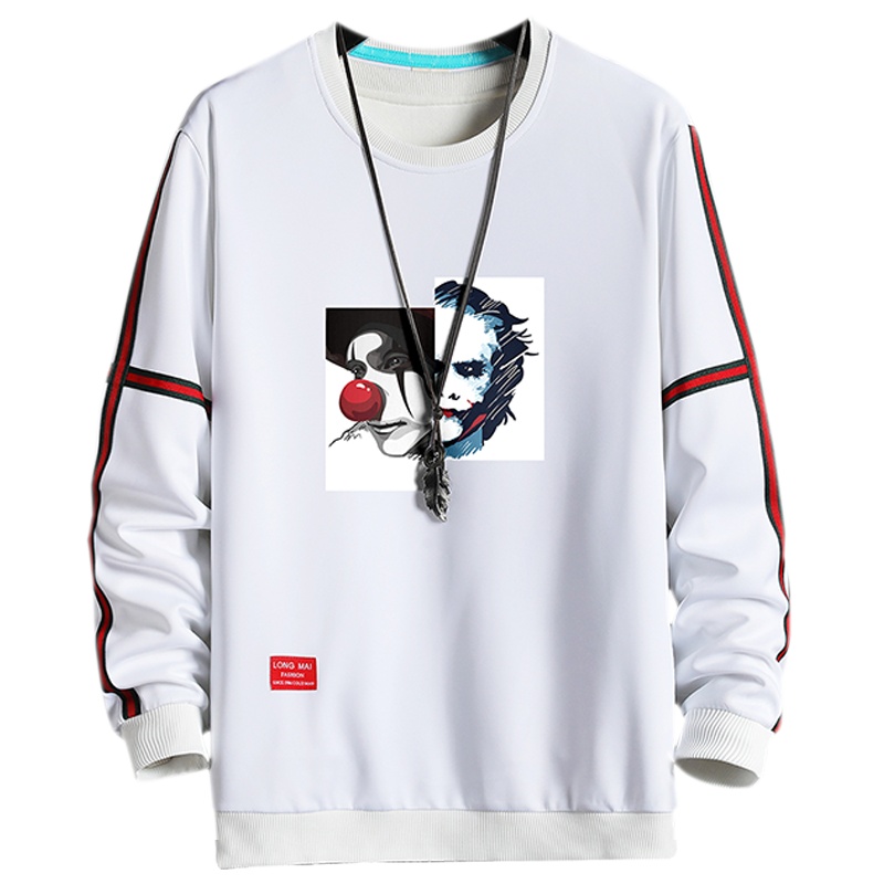 狮臣SHICHEN 圆领套头卫衣男套装休闲男装一套2023年秋季新款潮运动服运动套装卫衣两件套装男