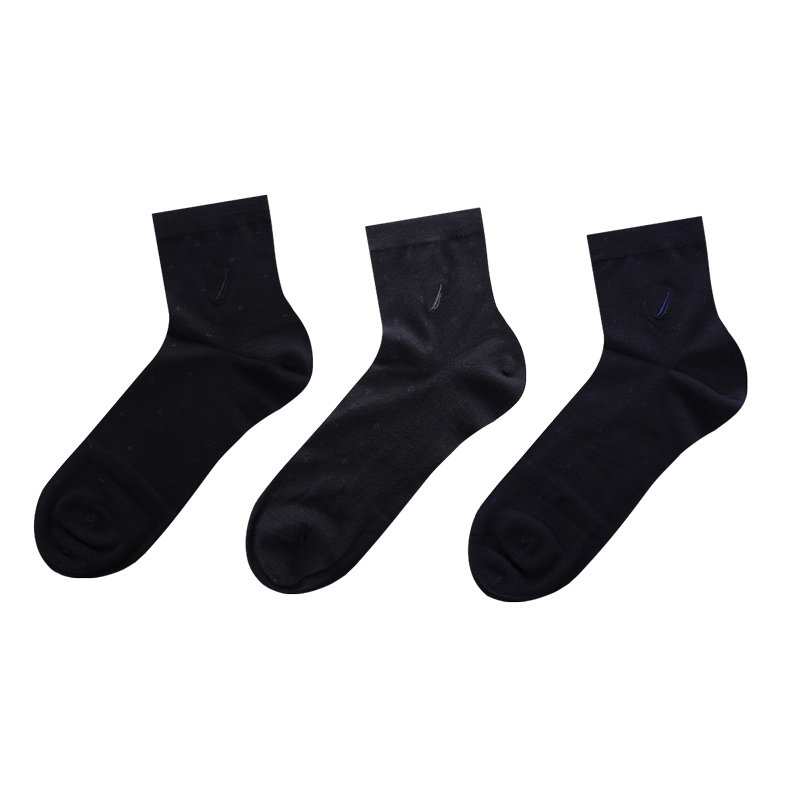 诺帝卡/nautica【三色装】男士薄荷纤维提花袜