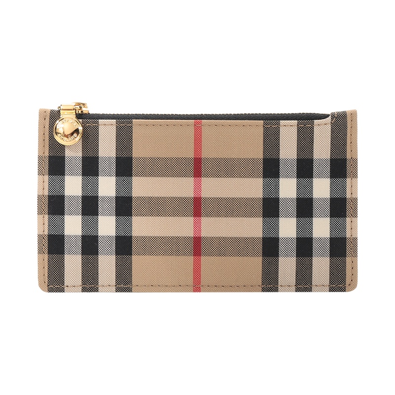 BURBERRY 博柏利 女款 织物配皮卡包卡夹零钱包80356231