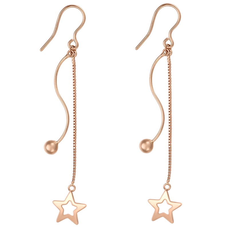 金一18K玫瑰金 星梦奇缘-女士K金耳饰(定价)CEF019