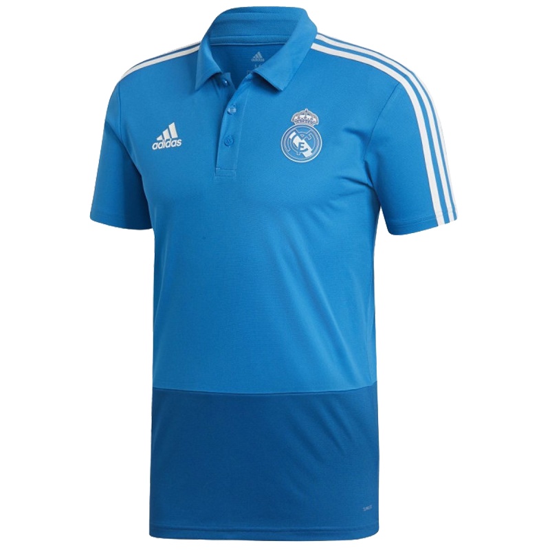 阿迪达斯(adidas)2019夏季REAL POLO 男子足球皇马短袖POLO衫运动T恤DZ9308
