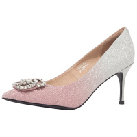 St&Sat/星期六新款扣饰婚鞋优雅尖头细高跟浅口单鞋SS03111256