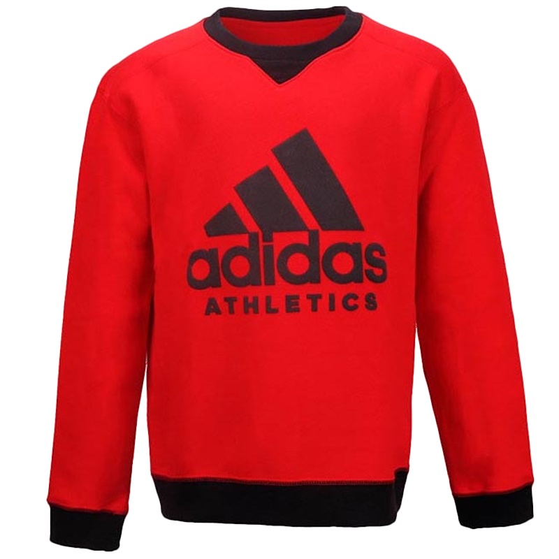 阿迪达斯儿童adidas kids男大童加绒保暖儿童运动套头卫衣DH4052