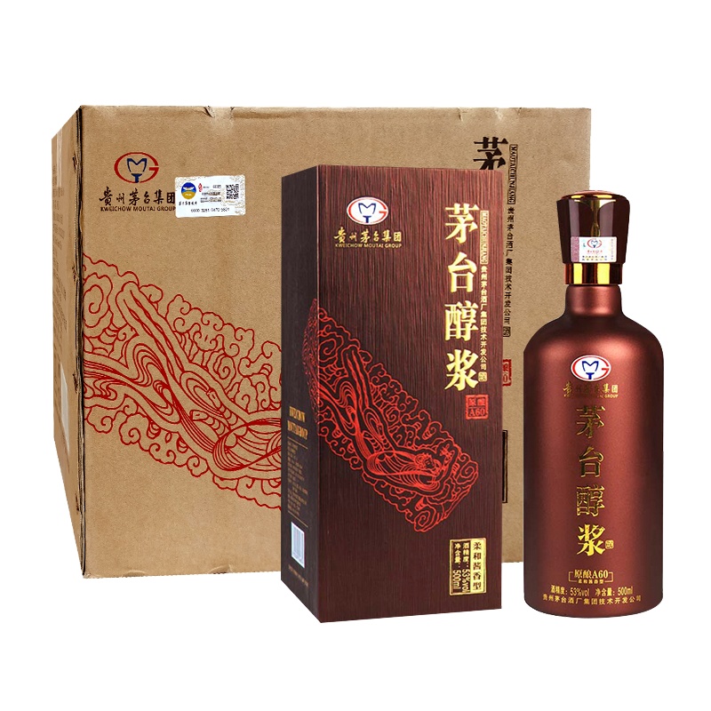 贵州茅台集团 茅台 茅台醇浆 原酿A60 53度 500ml*6 整箱 酱香型白酒