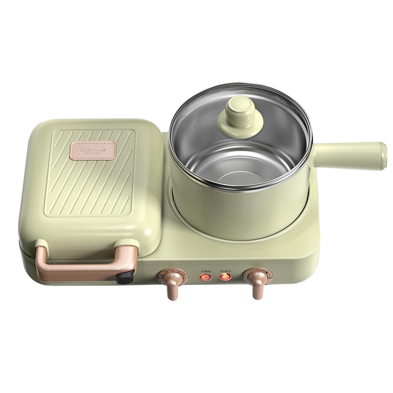 小熊(Bear)多士炉三明治机电饼铛 电热锅 电火锅轻食机 多功能早餐机 三明治盘、煎盘、煮锅 DSL-A13N1