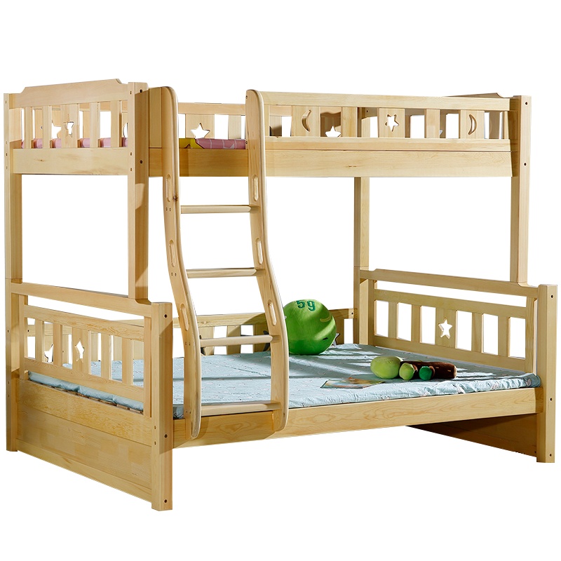 森源龍 (SYL)实木高低床(1200*2140 松木实木 含棕垫)