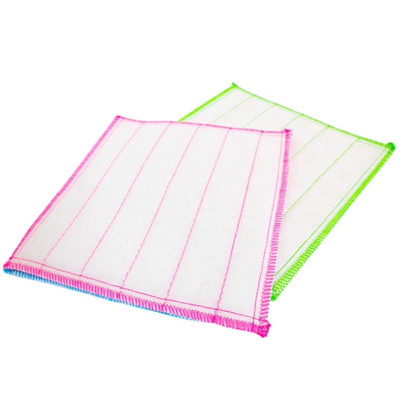 海斯迪克 HKW-251 食堂厨房洗碗布擦碗布 百洁布餐厅洗碗布 洗洁巾 5层30*30加厚棉 多用途抹布（100片）