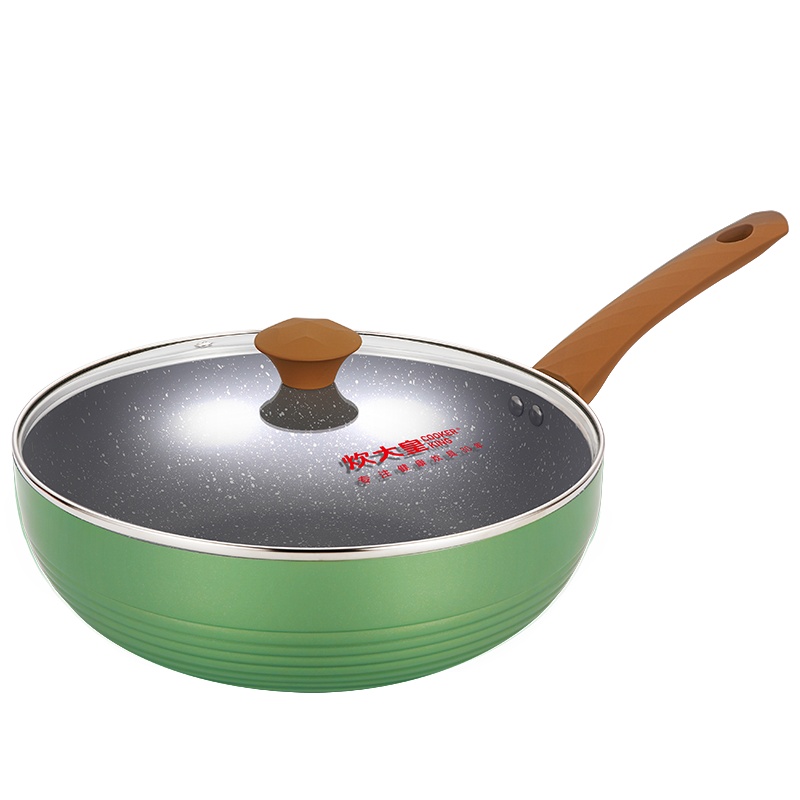 炊大皇(COOKER KING)新钻不粘炒菜锅家用平底炒锅易洁锅具明火燃气电磁炉通用30cmCG30XZ-1
