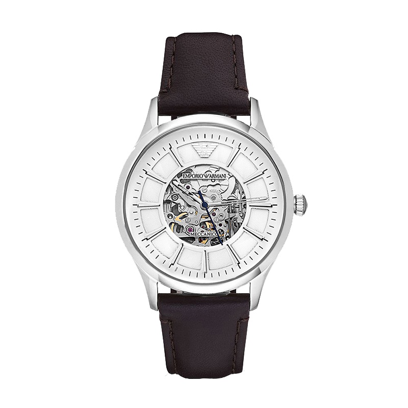 阿玛尼 男士手表全自动机械表 镂空机械表 男款AR1946 棕色