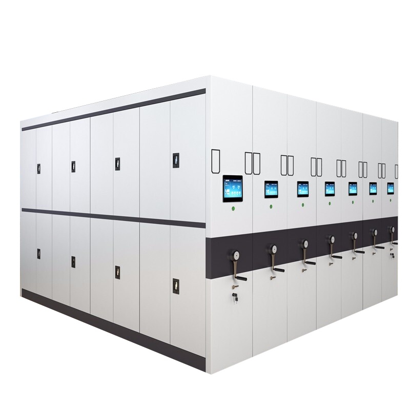 苏美特电动智能密集架移动式档案文件柜资料柜钢制轨道密集柜一列6组每立方单价