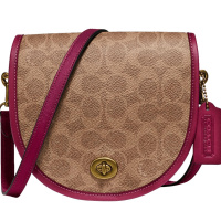 【预定】COACH/蔻驰Saddle 旋转扣单肩包 拼色145 PVC/牛皮革 18*16*6CM
