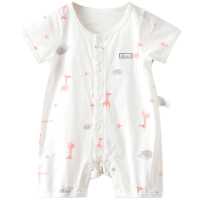 童泰(TONGTAI)夏季婴儿衣服1-18月男女宝宝纯棉短袖闭裆哈衣拼款