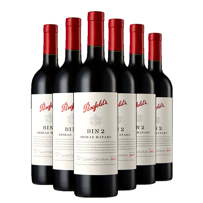 奔富(Penfolds)BIN2 设拉子玛塔罗红葡萄酒 750ml*6瓶 整箱装 澳大利亚原瓶进口红酒