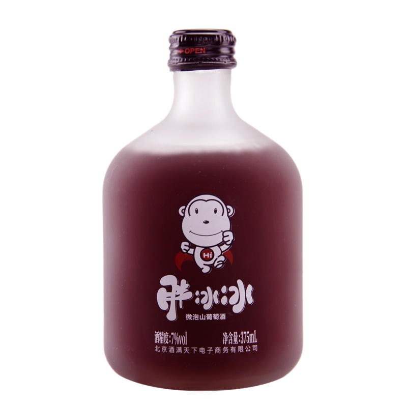 [6瓶套装 国货通天]中国通天(TONTINE)胖冰冰微泡山葡萄酒375ml*6 (非整箱)