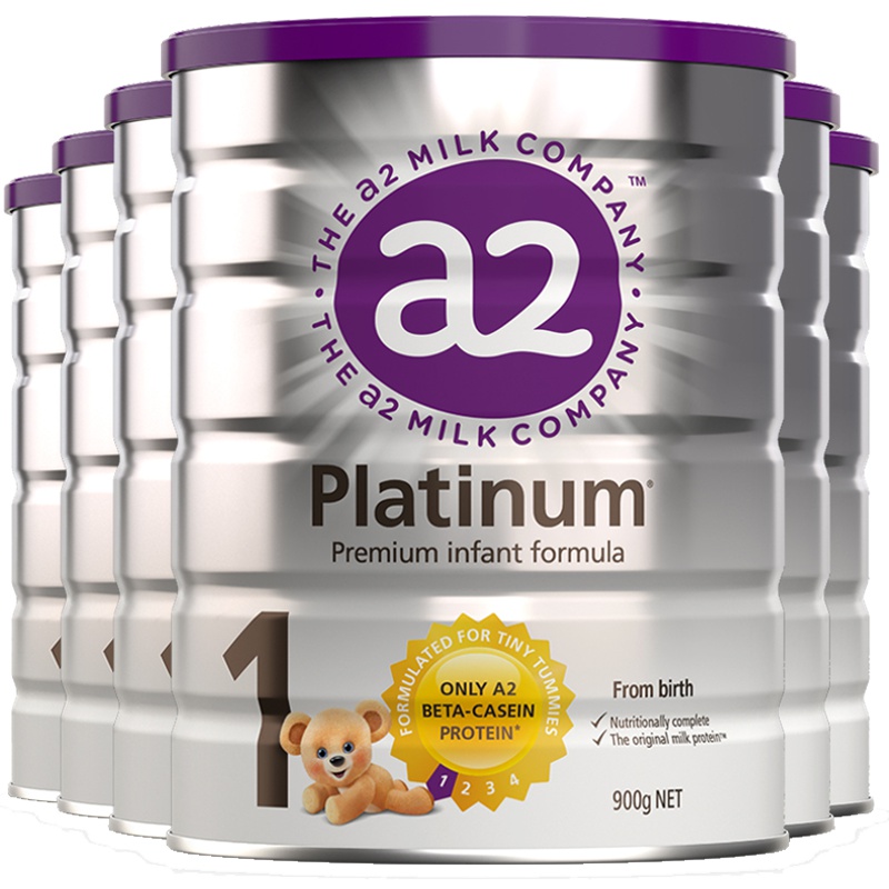 [恢复接单 需身份证]a2奶粉1段 进口奶粉新生儿澳洲新西兰白金版0-6个月900g 6罐