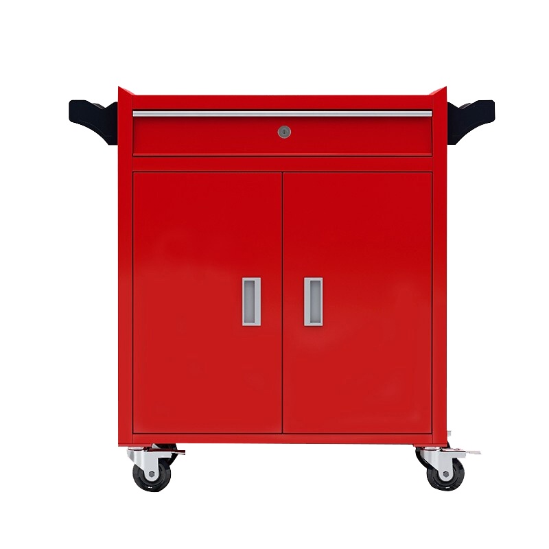 永格加强款抽屉式工具车五金工具箱车间工具柜维修小手推车箱零件柜 一抽（大号）红色工具柜