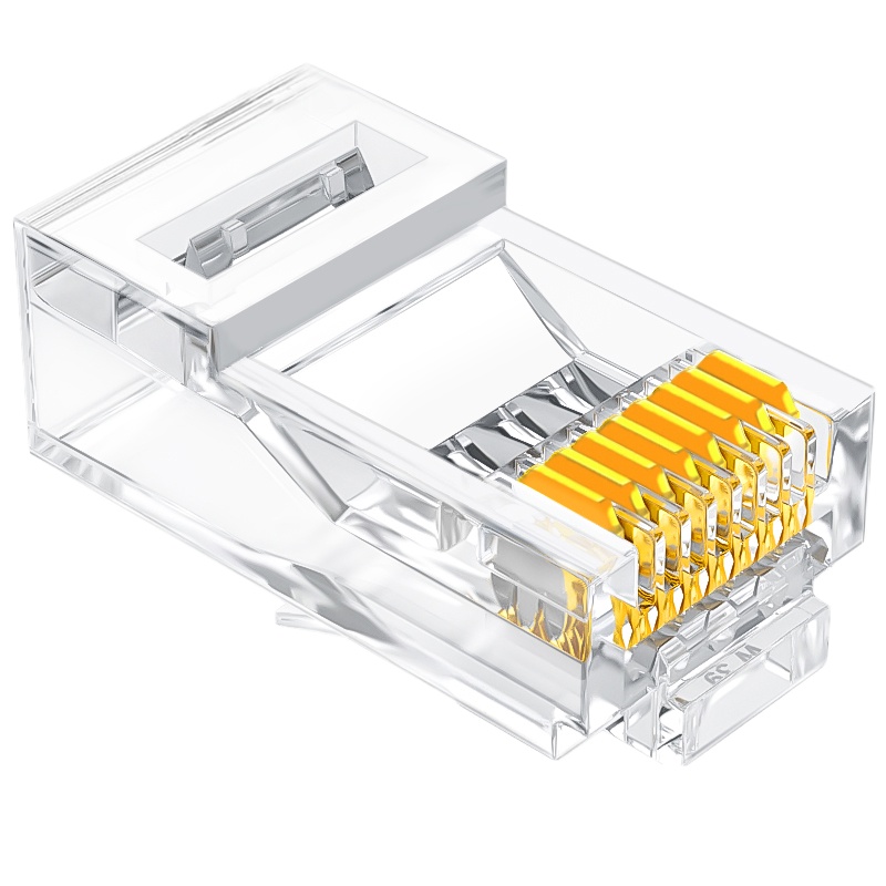 八芯网线用超五类水晶头 RJ45 100个/盒 1盒