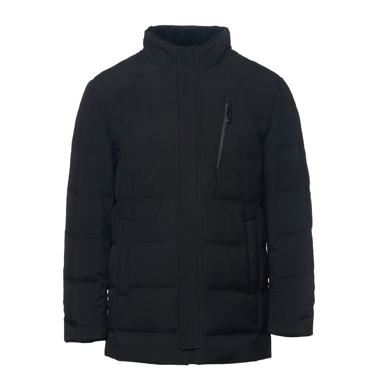 千仞岗秋冬新品羽绒服男短款纯色立领商务简约冬外套