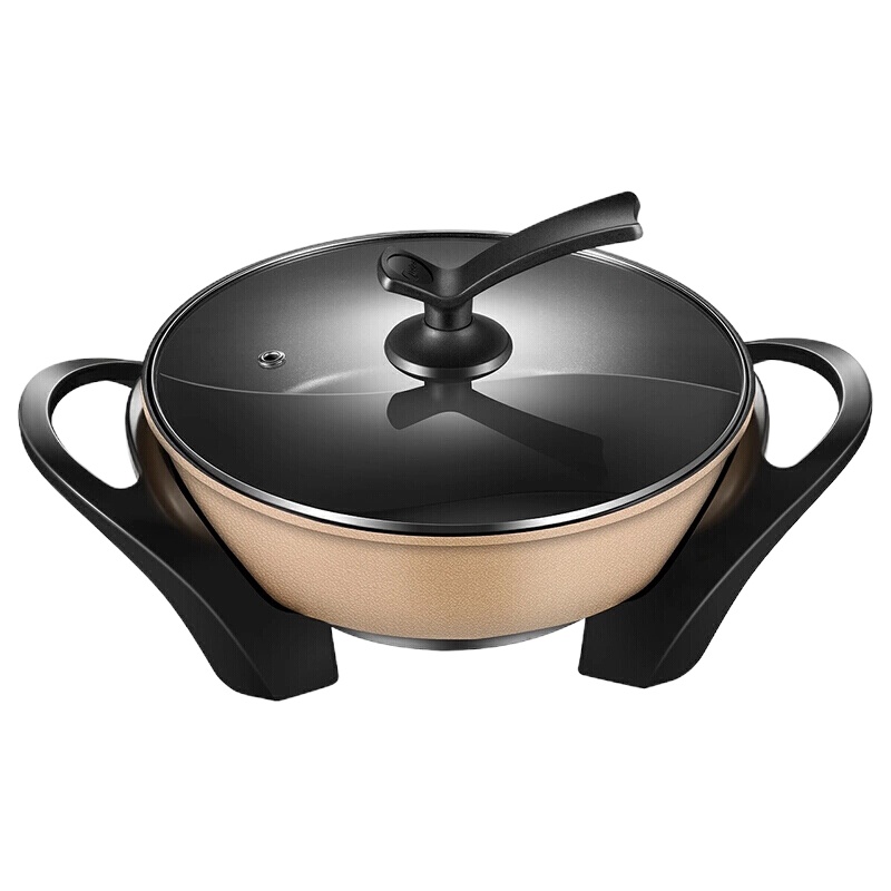 美的(Midea) LH3201电火锅 家用鸳鸯锅多功能不粘小电热炒煮韩式锅1500W 大火力