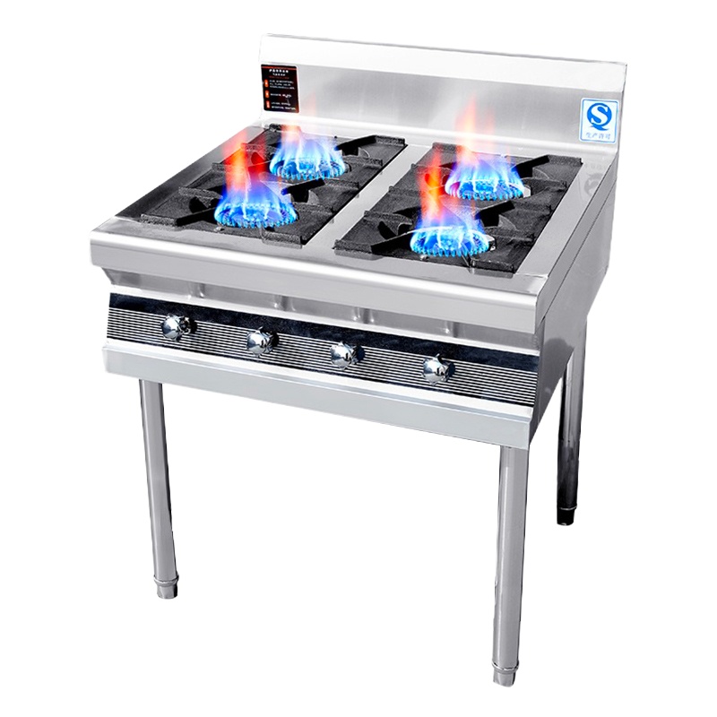 不锈钢商用拼板四眼煲仔炉多眼多头砂锅黄焖鸡灶煤气灶燃气灶四眼炉灶饭店