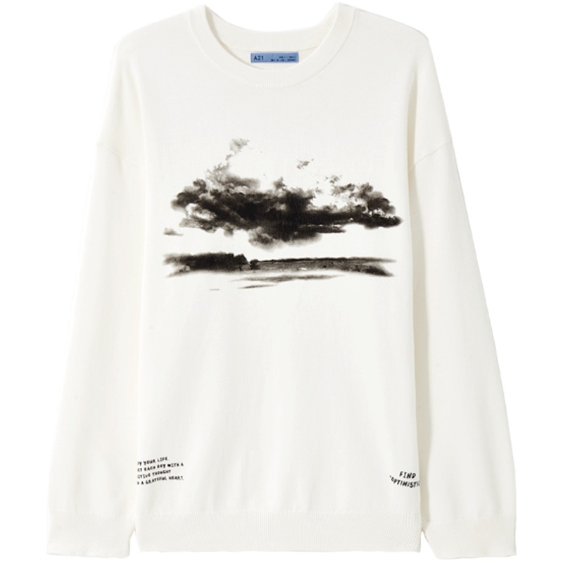 A21夏季新款男装假两件T恤 男士圆领短袖上衣潮男打底衫白