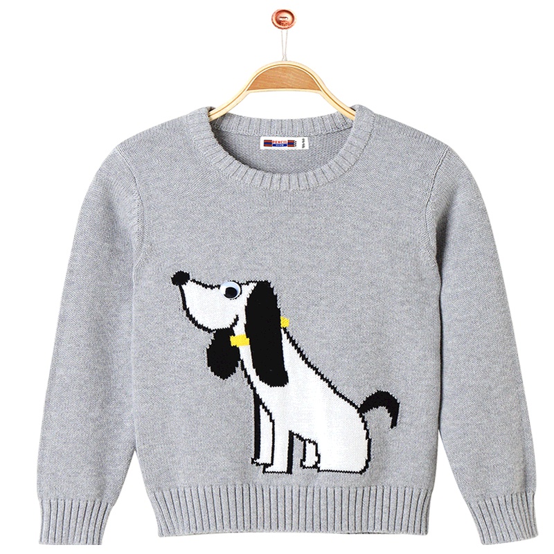 铅笔俱乐部童装2019秋装新款男童套头毛衣中大童圆领毛衫儿童毛衣