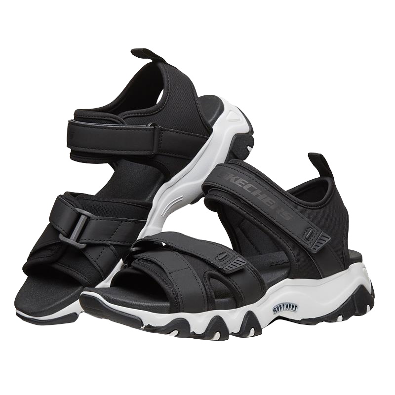 Skechers斯凯奇女子D’LITES增高鞋魔术贴休闲鞋66666188-BLK