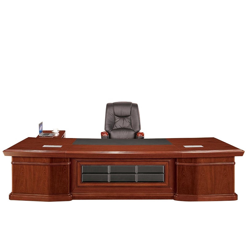 [藏书阁]高档油漆老板桌大班台经理主管桌总裁桌办公桌员工桌木质 老板台