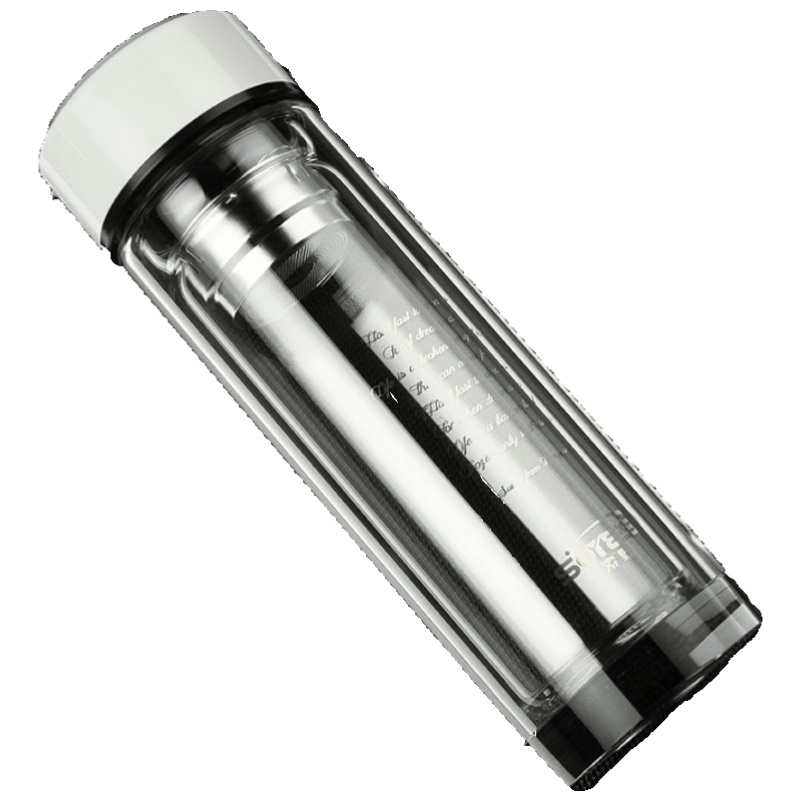 美帮汇德国水杯玻璃杯水晶杯双层泡茶杯防烫保温车载刻字