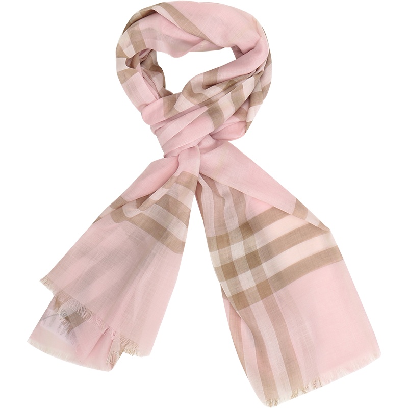 BURBERRY 博柏利 男女通用款 绵羊毛/桑蚕丝长方形围巾丝巾 80194621