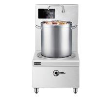 乐创( lecon) RM-TL15C-02 商用电磁单头矮汤炉灶 201材质 学校食堂熬汤高背汤炉(含安装)