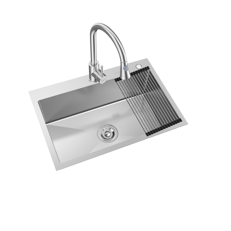 法恩莎水槽 厨房手工水槽单槽304不锈钢洗菜盆洗菜池洗碗池套装