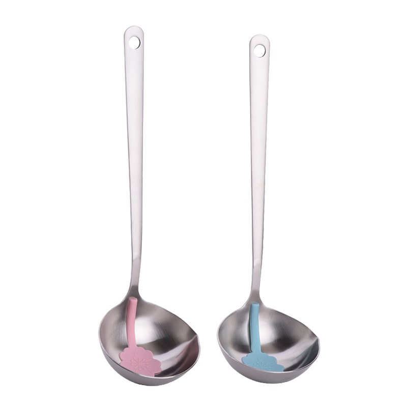 304不锈钢滤油勺硅胶隔油勺油汤分离勺沥油撇油勺火锅勺厨房隔油