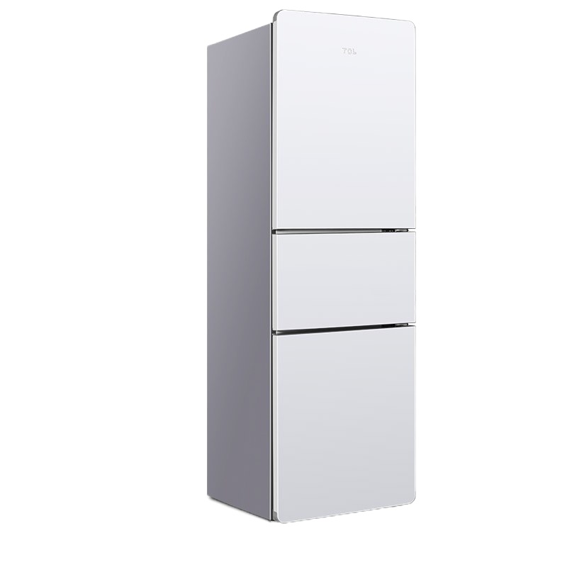 TCL 201升 冰箱 三门 中门宽幅变温 软冷冻即切即用(珍珠白)BCD-201TF1 珍珠白