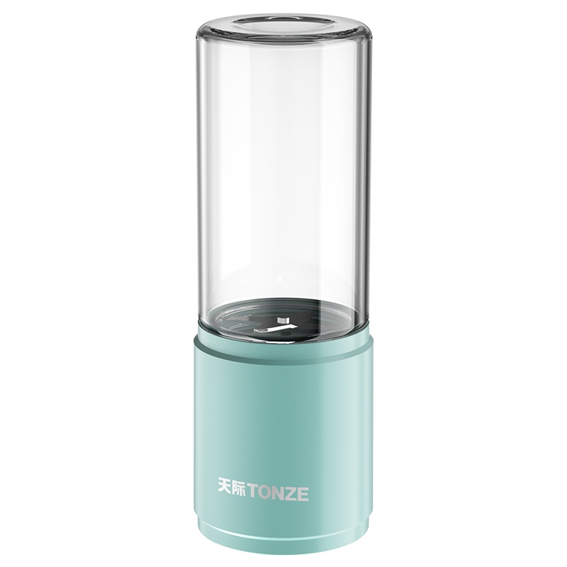 天际榨汁机小型便携式多功能家用电动水果机杯玻璃机身杯无线USB充电0.3L无渣 绿色SJ04-A0311W