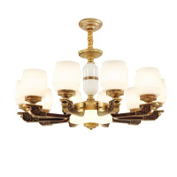 澳松 欧式楼梯吊灯锌合金陶瓷酒店别墅复式楼大吊灯简欧水晶旋转楼梯间长吊灯具