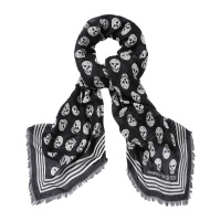 Alexander McQueen 亚历山大·麦昆 女士机车骷髅头围巾 590934-3418Q-1078