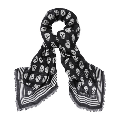 Alexander McQueen 亚历山大·麦昆 女士机车骷髅头围巾 590934-3418Q-1078