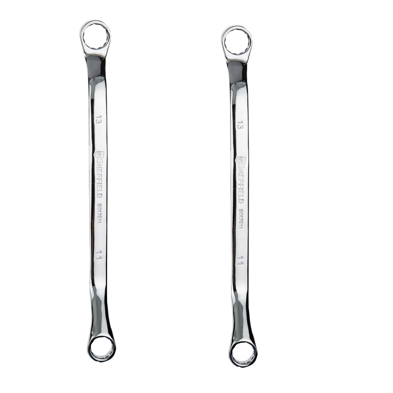 钢盾SHEFFIELD 公制精抛光双梅花扳手11X13mm S017611