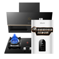 万和(Vanward) 烟灶热三件套餐 厨电套装 侧吸油烟机 燃气灶 燃气热水器 J528A+C3+361W13 液化气