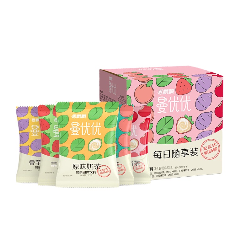 香飘飘奶茶 曼优优袋装奶茶30袋混合口味礼盒装 临期特卖