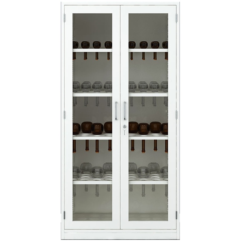 创世人 办公家具器皿柜铁皮柜试剂柜实验室化学品安全柜防腐蚀柜仪器柜样品柜对开玻璃门