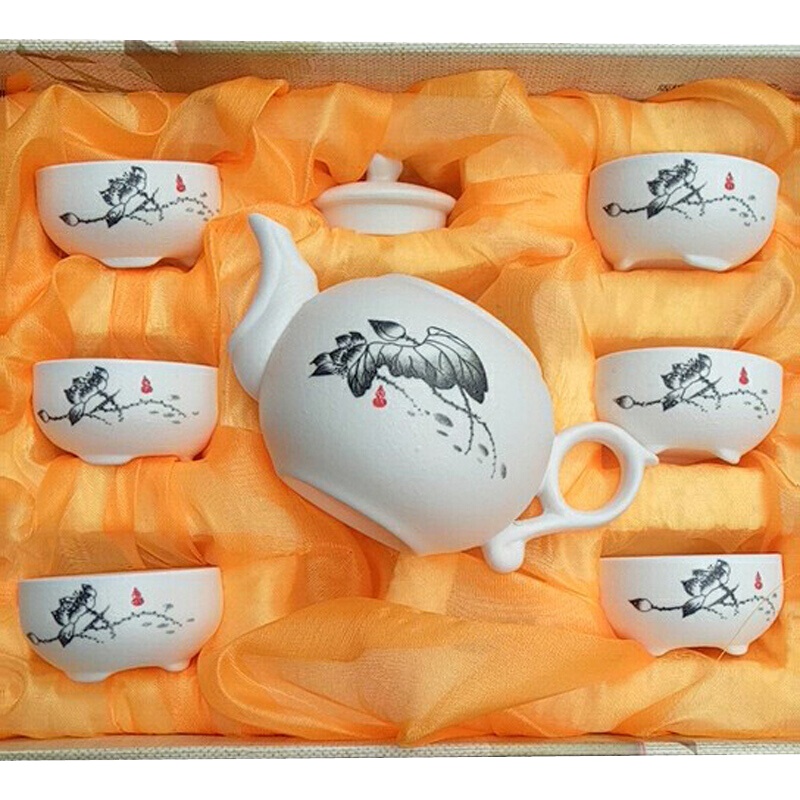 SCP 雪花陶瓷杯礼盒 SCP-YW0105 (一壶六杯)家用功夫陶瓷杯七件套(单位:件)