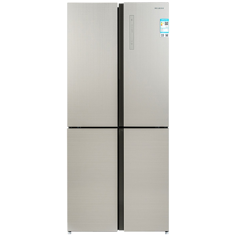 美菱冰箱BCD-399WUP9B十字多门冰箱 变频无霜 玻璃面板 (星河金)