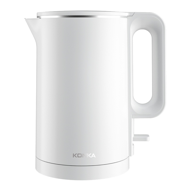 康佳(KONKA)电水壶KEK-KD17家用电热水壶 白色双层防烫304不锈钢烧水壶 1.7L大容量 自动断电优质温控器