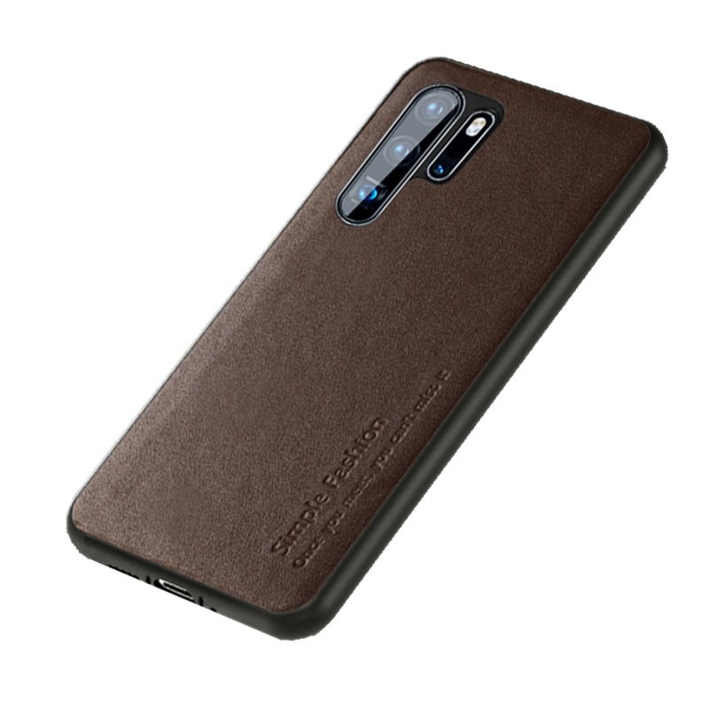 [送钢化膜]高铭宣 华为p30pro手机壳真皮p20pro皮套防摔全包超薄男款商务牛皮保护套软壳