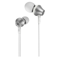 REMAX 多功能线控 耳机时尚金属 入耳 银色