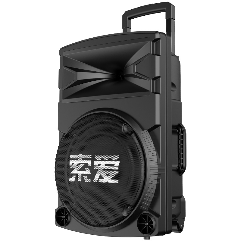 索爱户外广场舞音响跳舞大音量家用蓝牙音箱便携移动户外式户外室外演出手提抖音同款门店促销拉杆播放器SA-F11【双咪版】